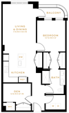 1 Bedroom Den - 1 Bath | AD07