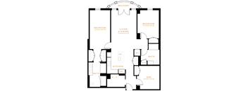 2 Bedroom Den - 2 Bath | BD01A