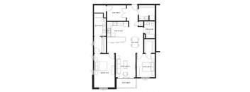 2 Bedroom 2 Bath R Floor Plan at The Ideal, Madison, WI