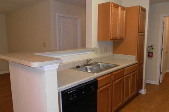 banjo bar by sink in kitchen