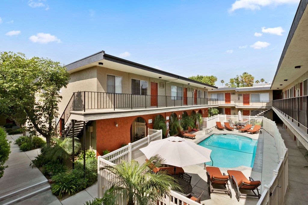 Pool View at Parkview Terrace Apartments, Sherman Oaks