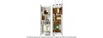 a floor plan of a small apartment