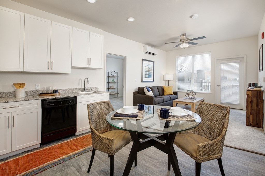 Dining and kitchen l Reno, NV l Vintage at the Crossing Apt Homes Senior Apts For Rent