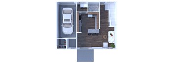 2 Bedrooms Floor Plan TH2
