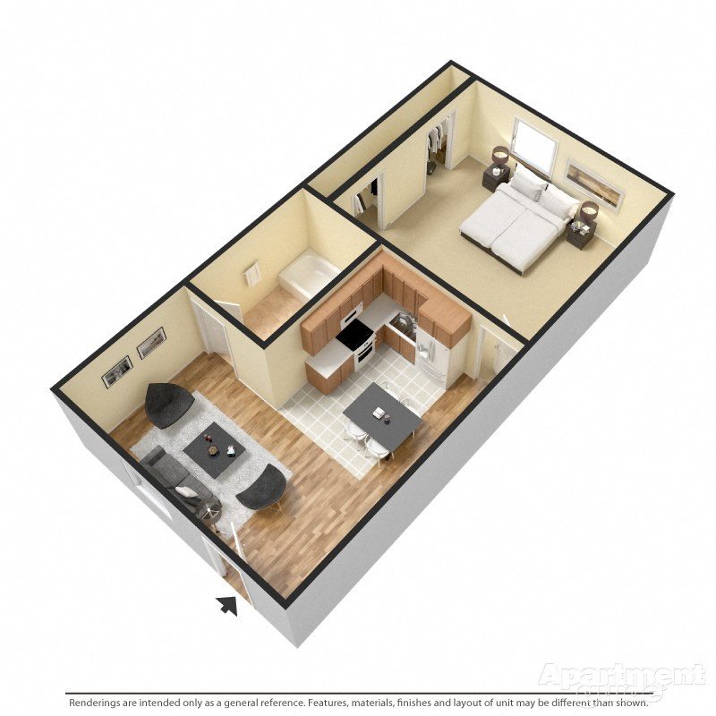 1 BED Floor Plan 1