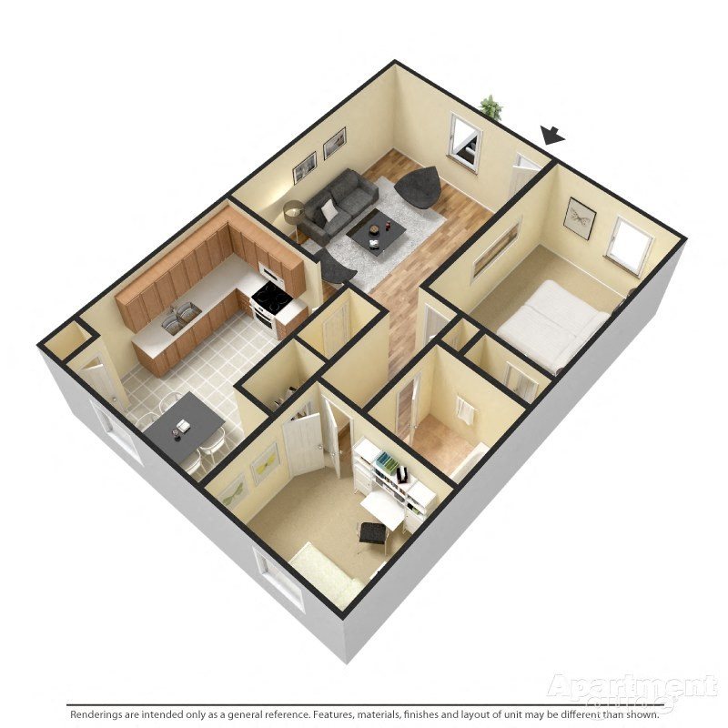 2 BED Floor Plan 3
