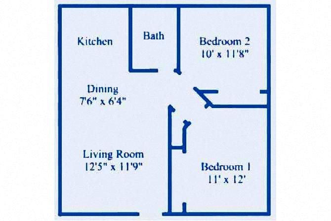 2 Bedroom Floor Plan 2