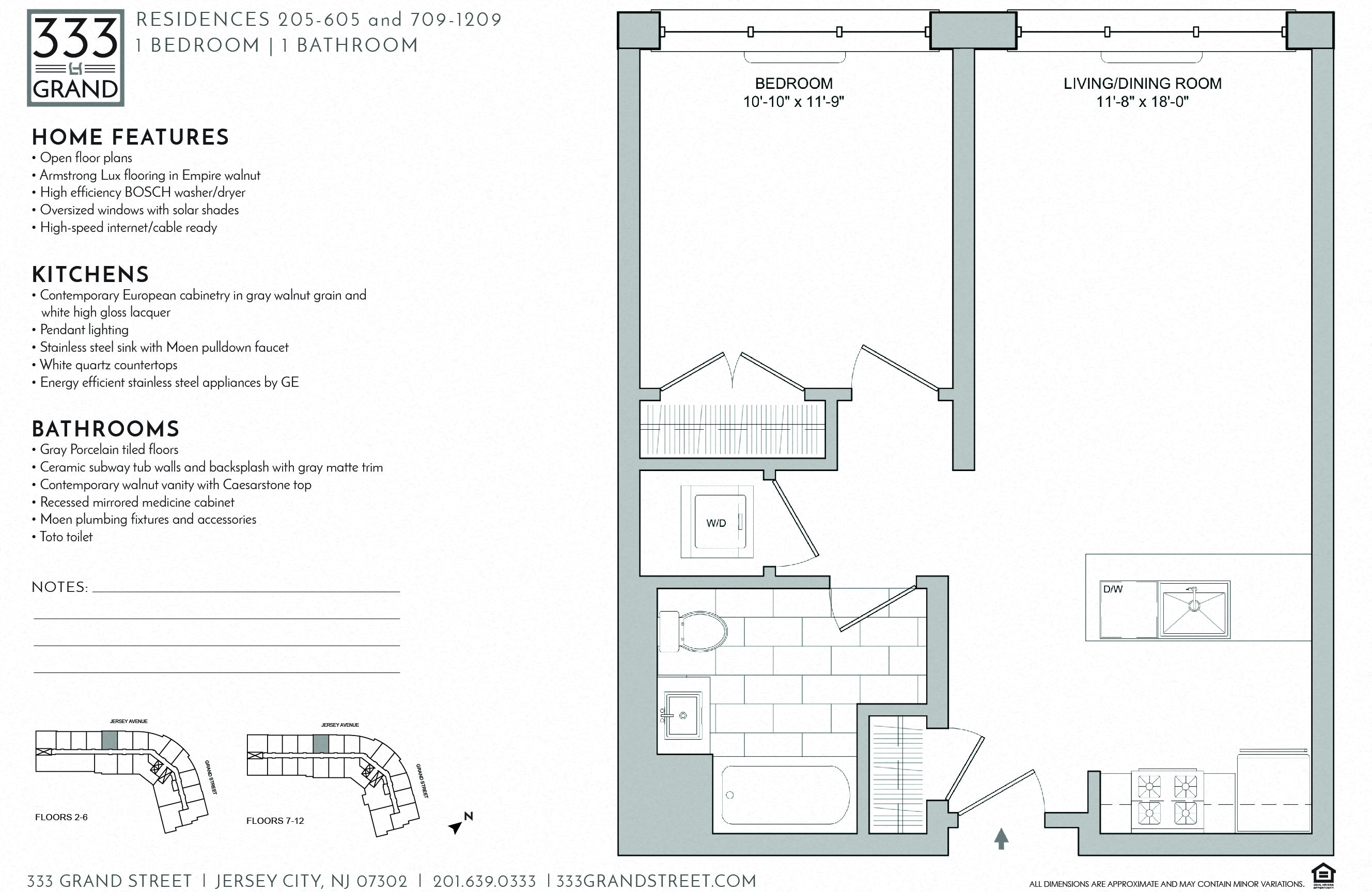 333 GRAND - 1 BEDROOM FLOOR PLAN AC