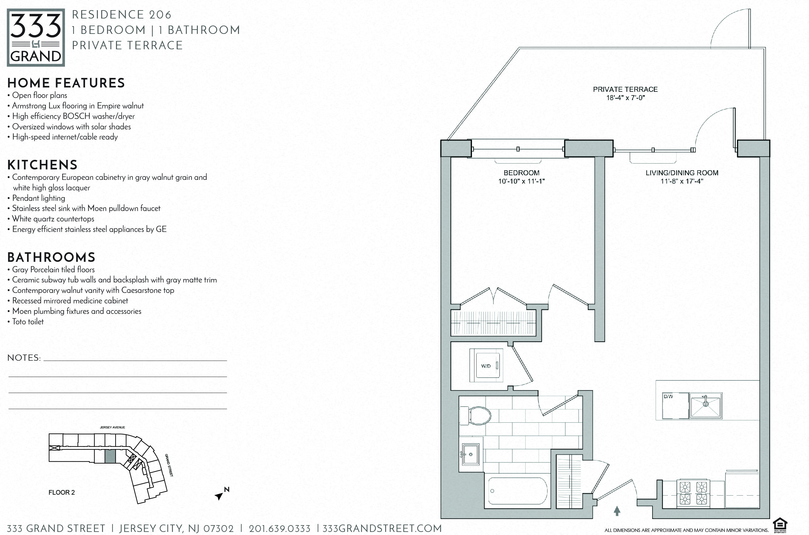 333 GRAND - 1 BEDROOM FLOOR PLAN AD