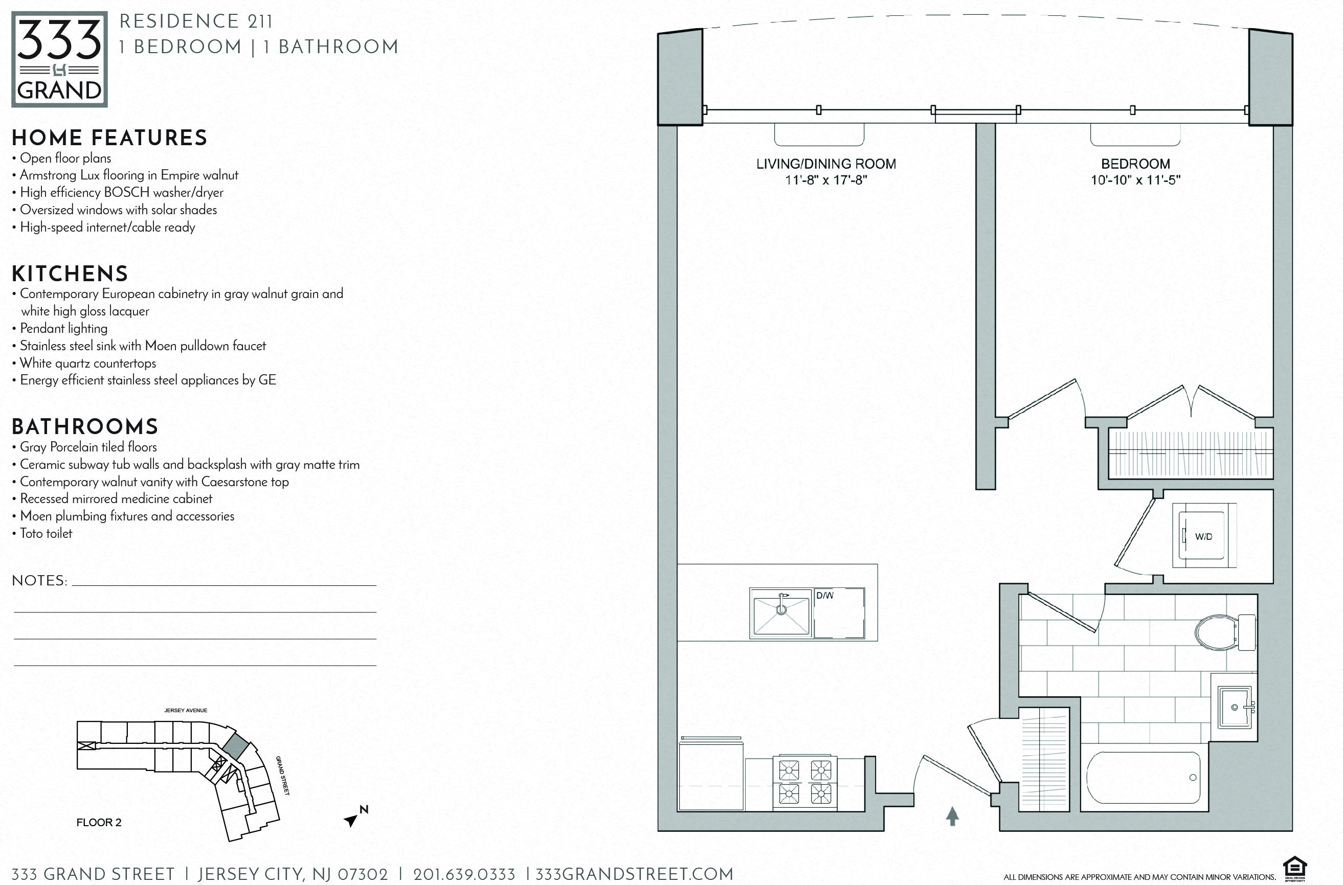 333 GRAND - 1 BEDROOM FLOOR PLAN AH