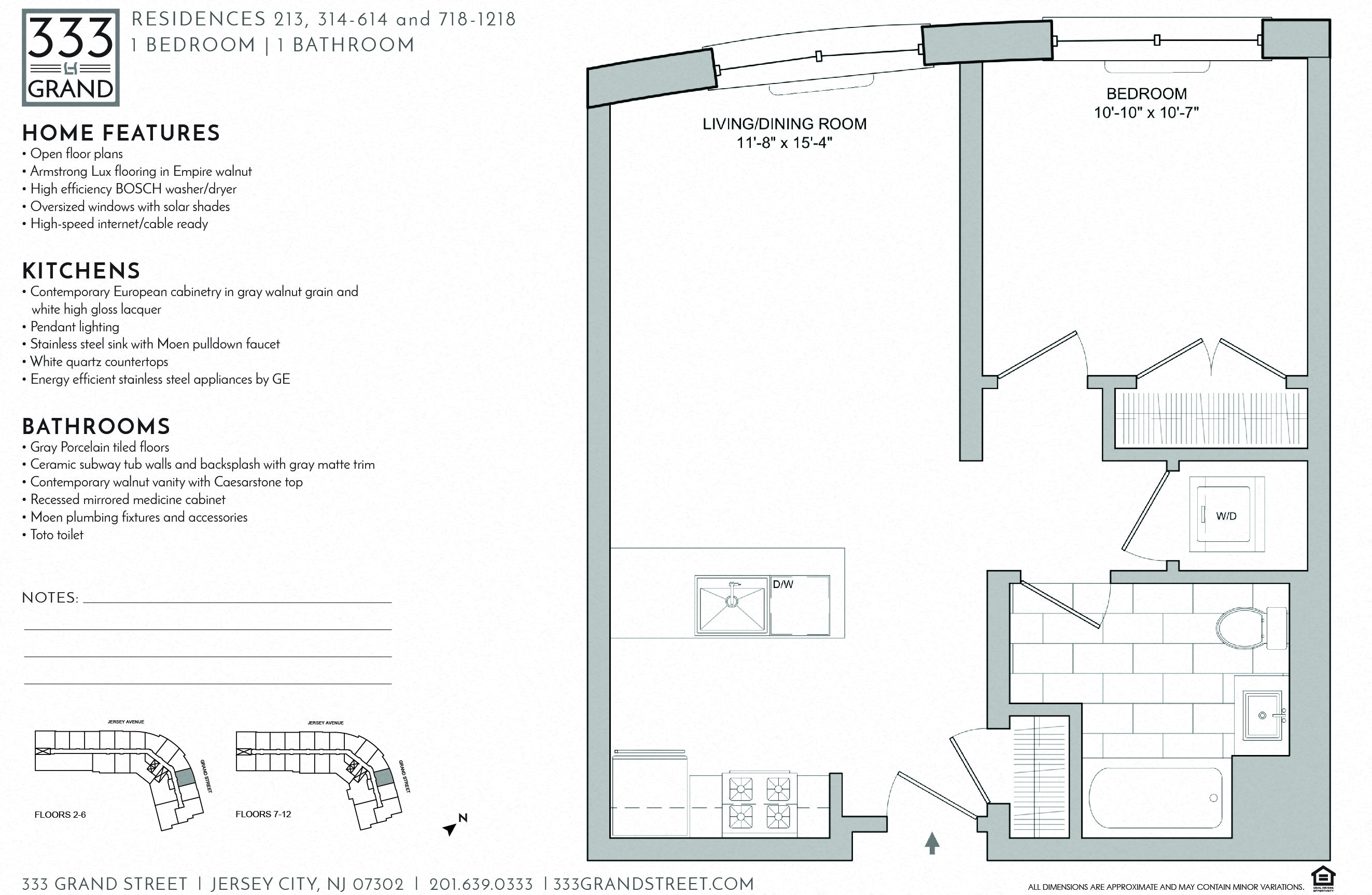 333 GRAND - 1 BEDROOM FLOOR PLAN AJ