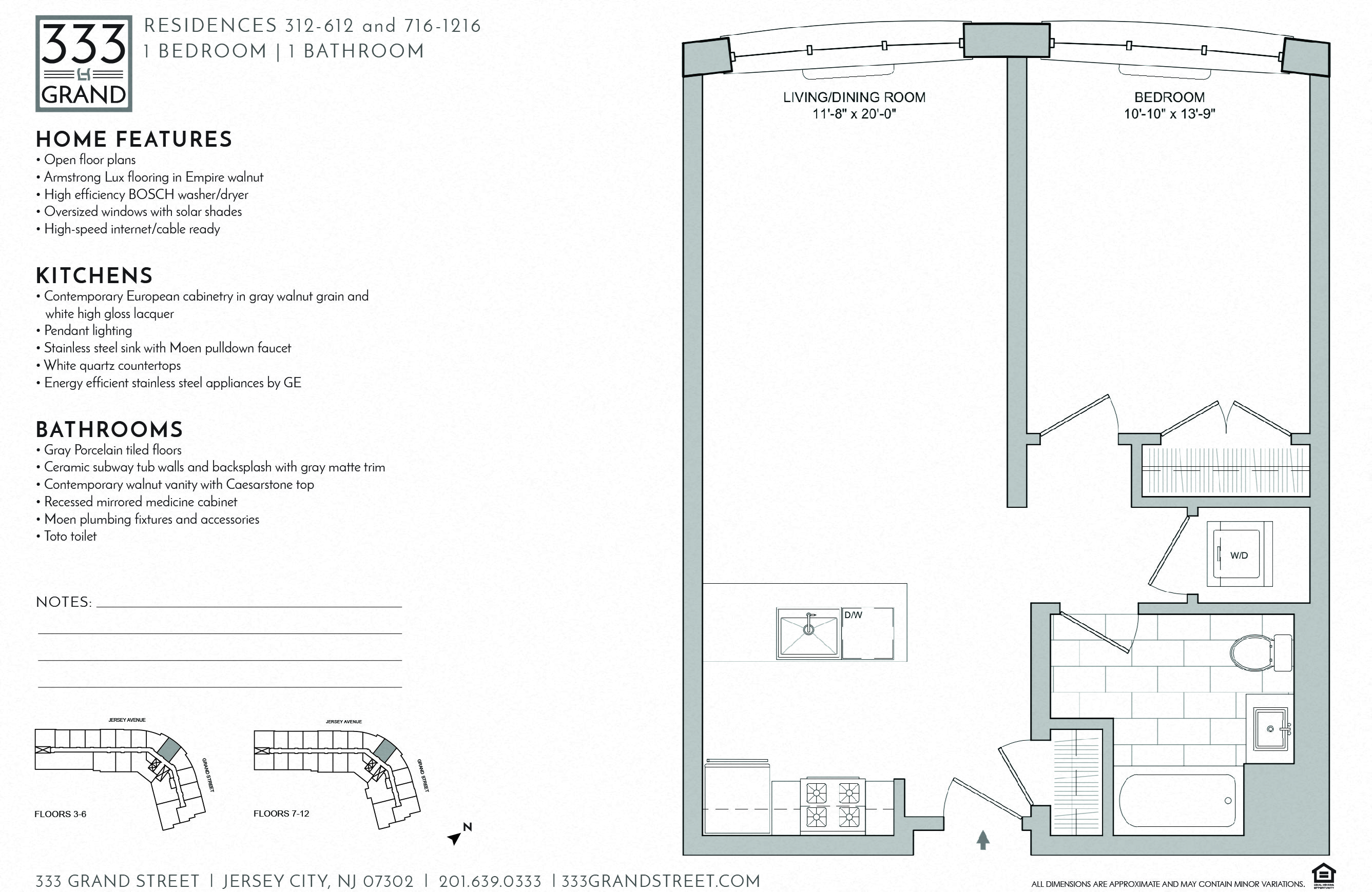 333 GRAND - 1 BEDROOM FLOOR PLAN AP