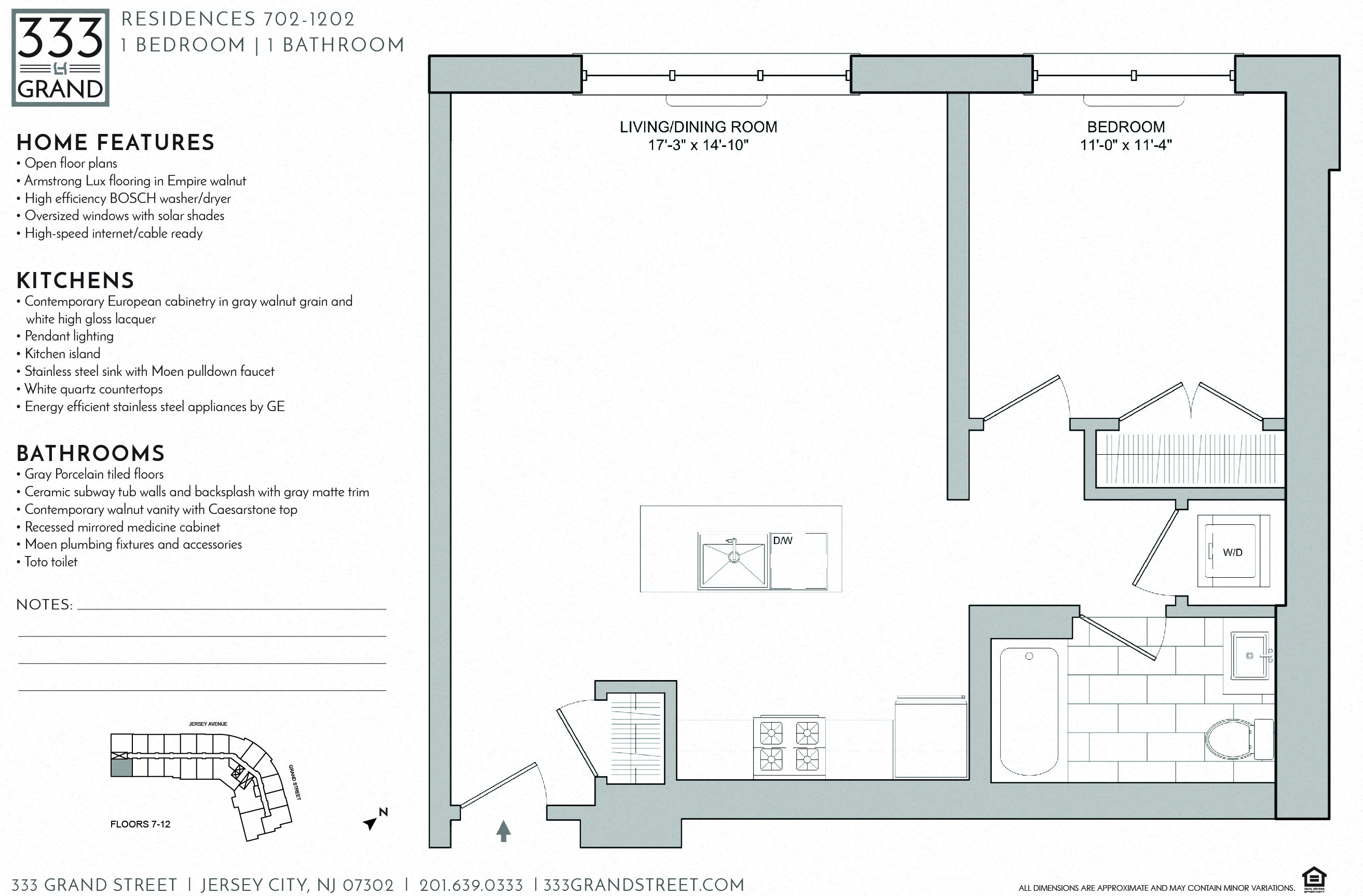 333 GRAND - 1 BEDROOM FLOOR PLAN AQ