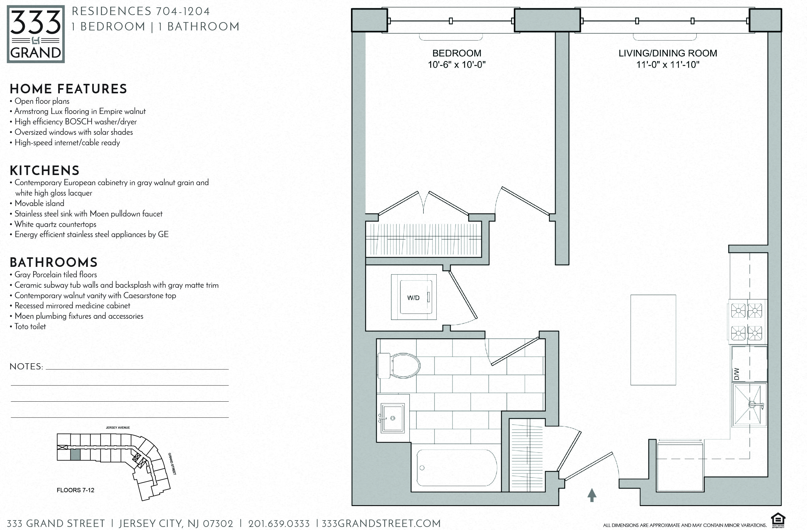 333 GRAND - 1 BEDROOM FLOOR PLAN AR