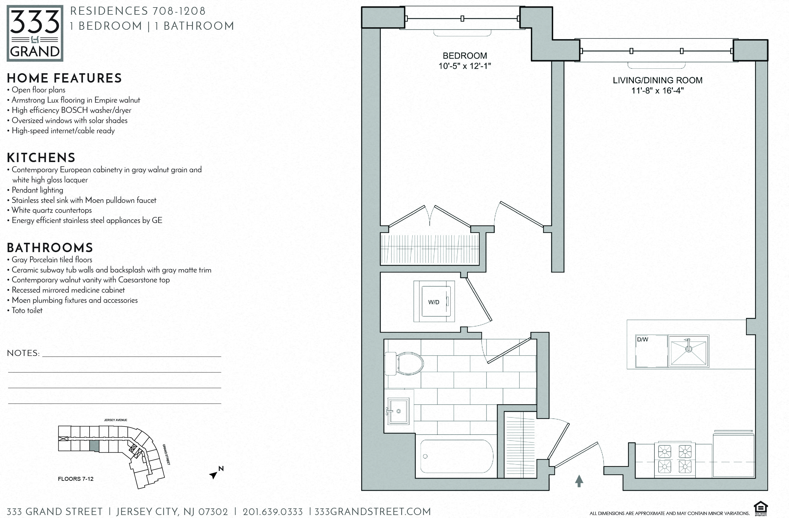 333 GRAND - 1 BEDROOM FLOOR PLAN AT