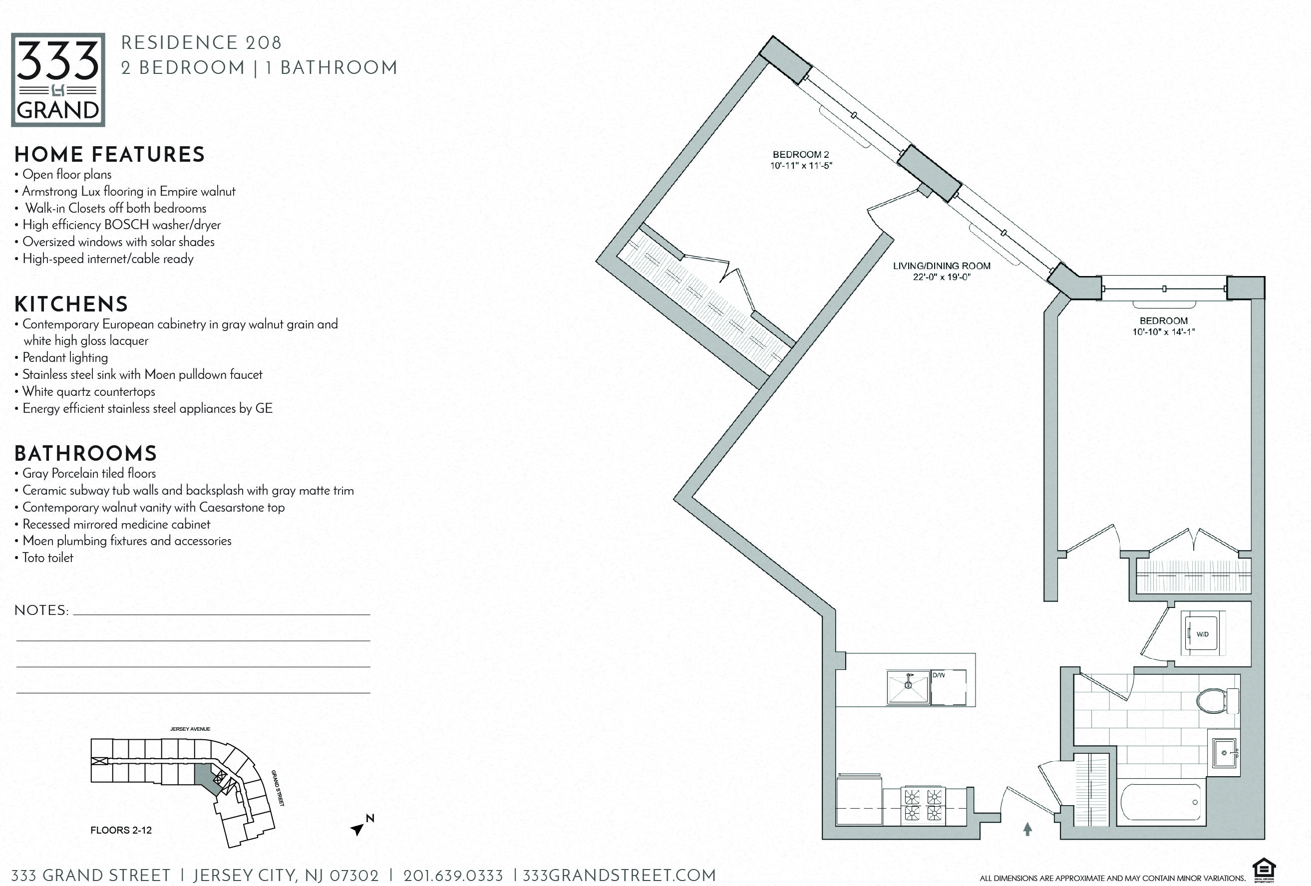 333 GRAND - 2 BEDROOM FLOOR PLAN AC