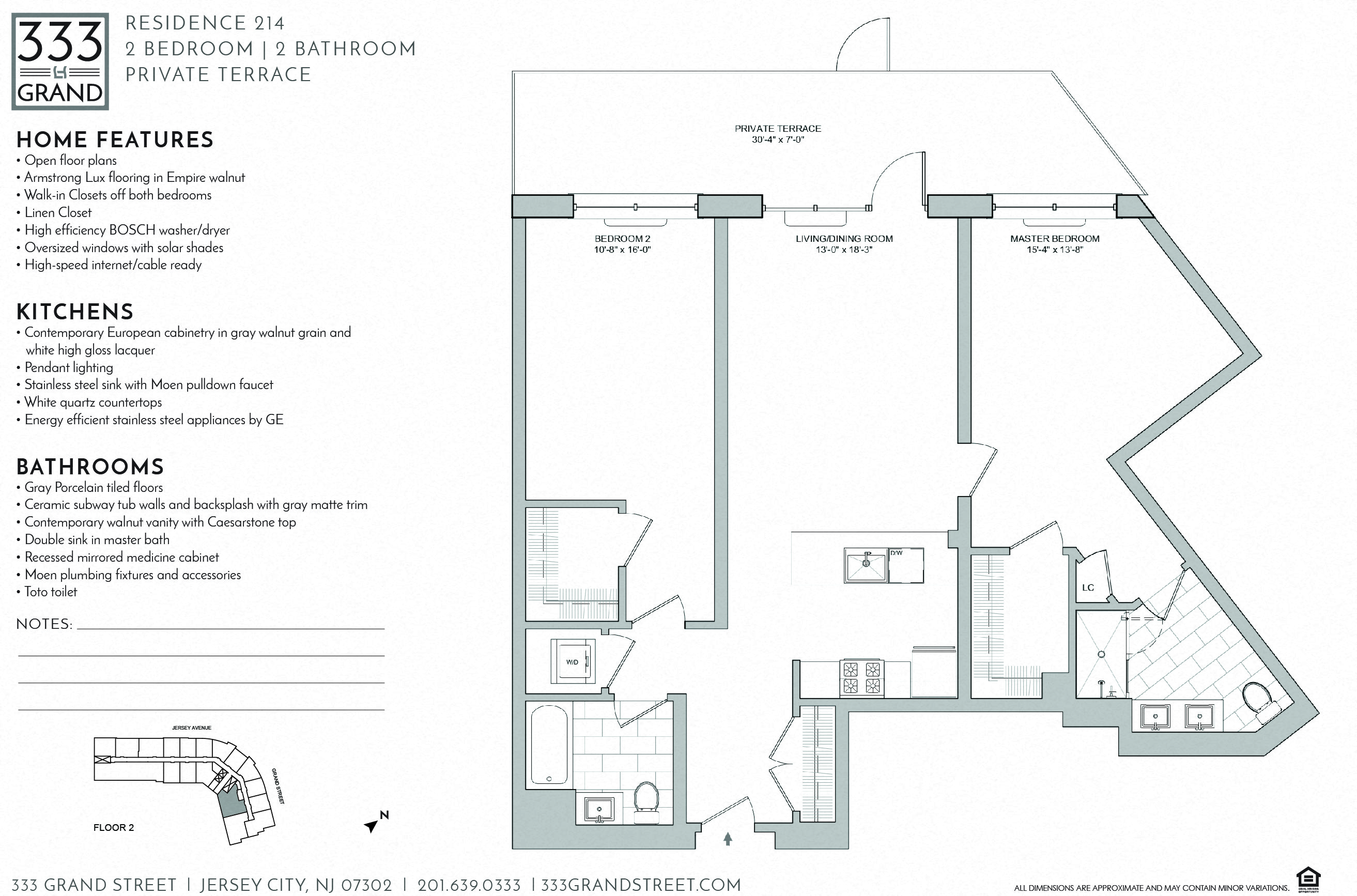 333 GRAND - 2 BEDROOM FLOOR PLAN AD
