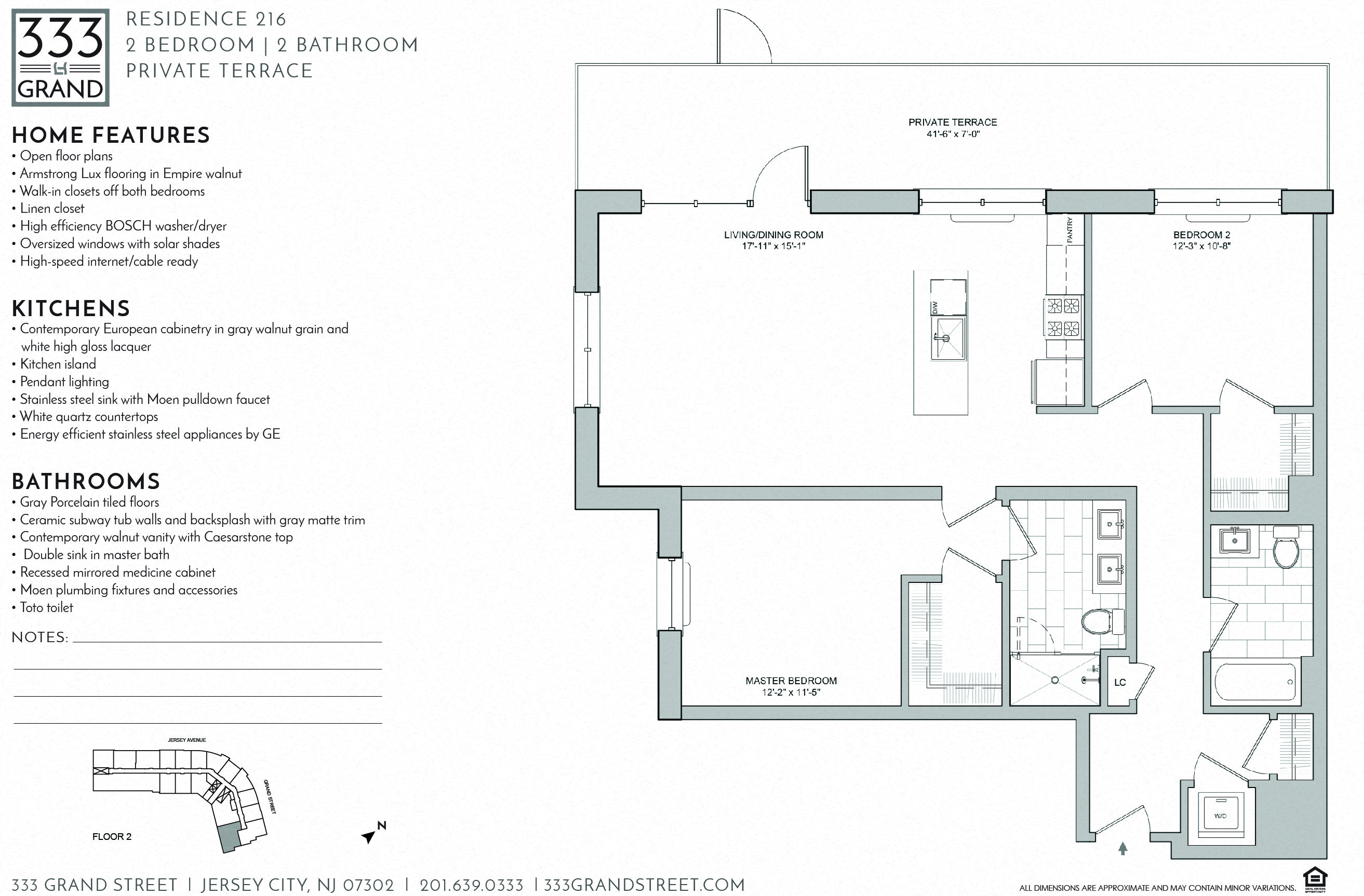 333 GRAND - 2 BEDROOM FLOOR PLAN AE