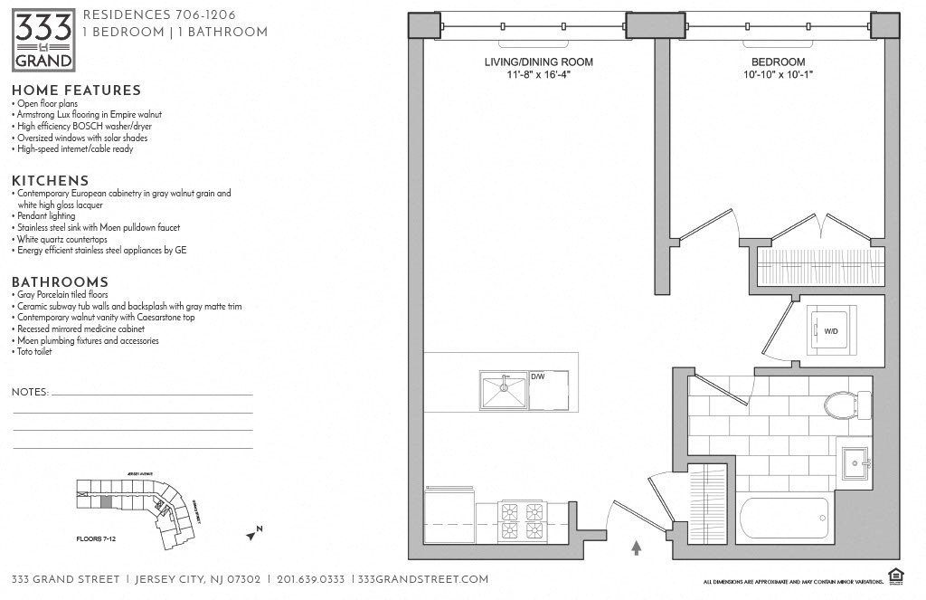 333 GRAND - 1 BEDROOM FLOOR PLAN AS