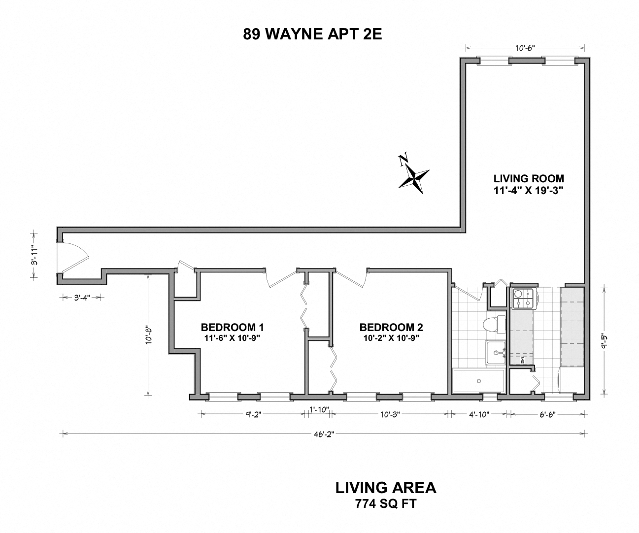 89 Wayne - 2-bedroom E