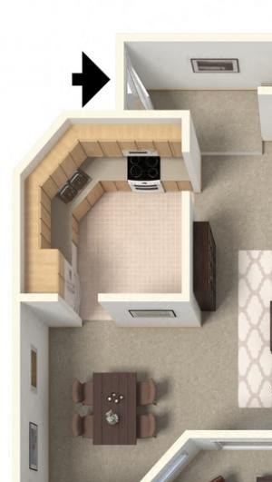 floorplan B3 2 Bedroom