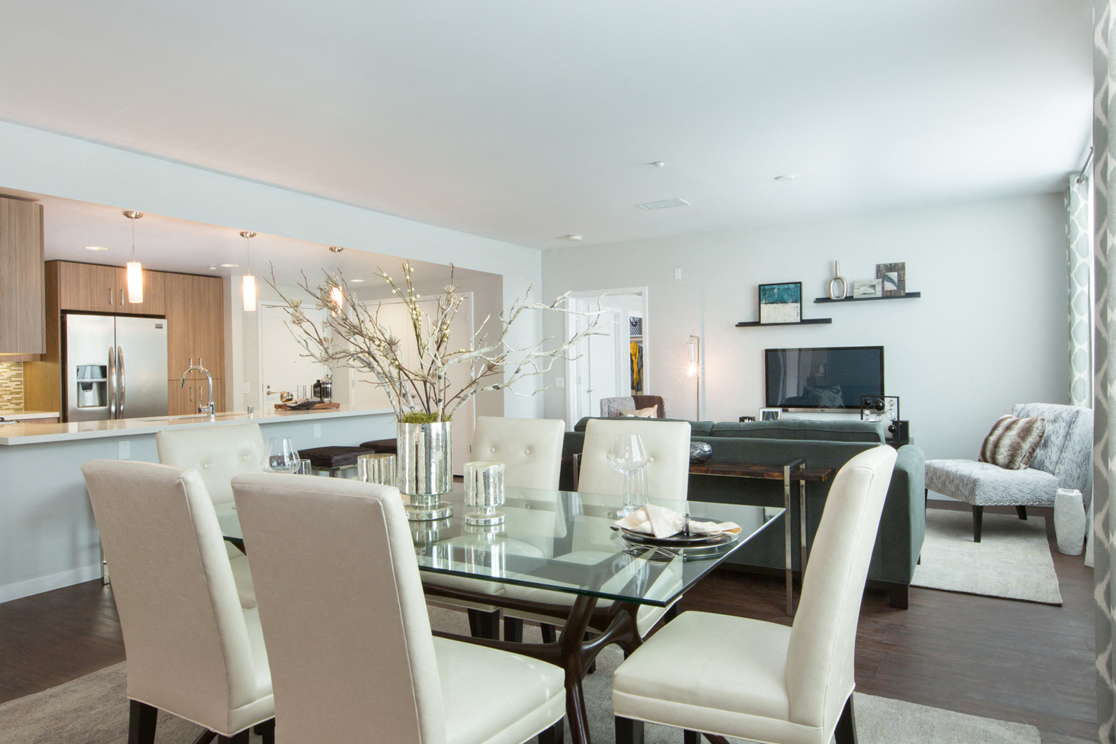 Dining and living area