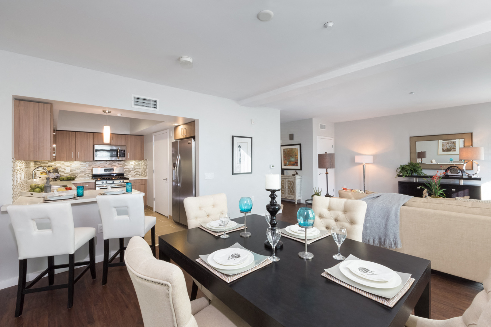 Dining and kitchen area