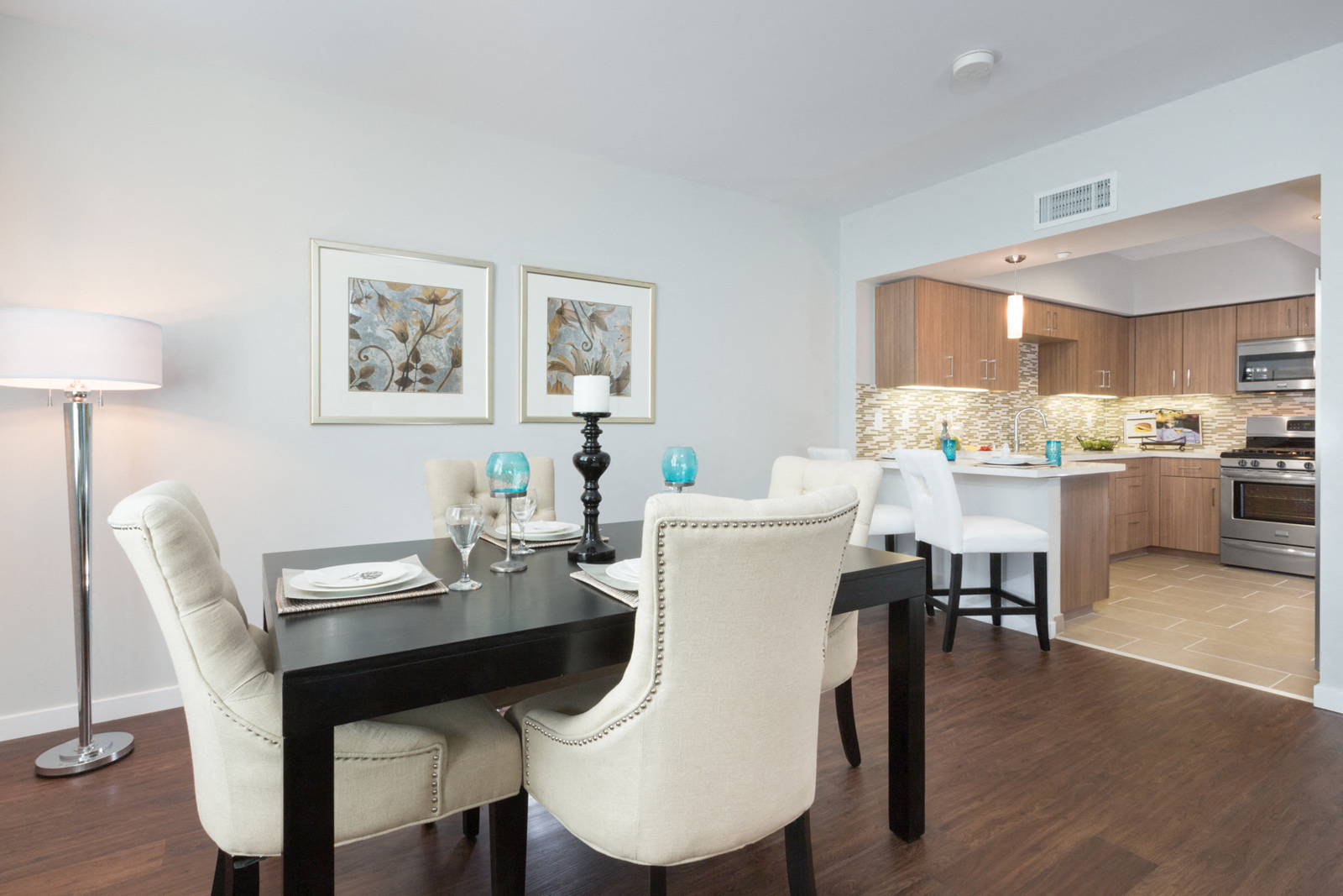 Dining and kitchen area