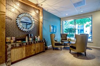 Cafe in Community Space at Kearney Plaza Apartments in Portland, Oregon