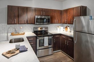 Fully-Equipped Kitchen at Kearney Plaza Apartments in Portland, Oregon 