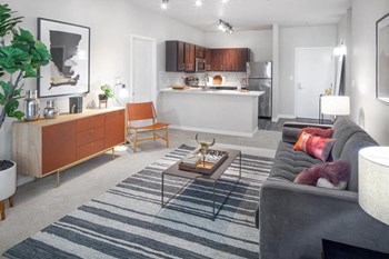 Living Room Interiors at Kearney Plaza Apartments in Portland, Oregon