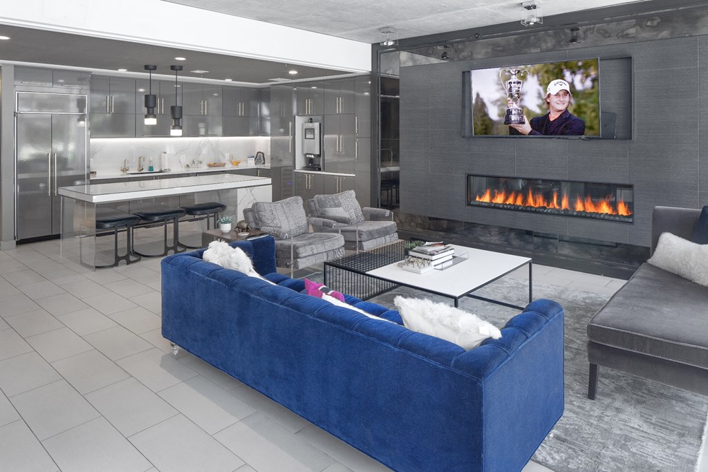 Entertainment Space at The Louisa Apartments in Portland, Oregon