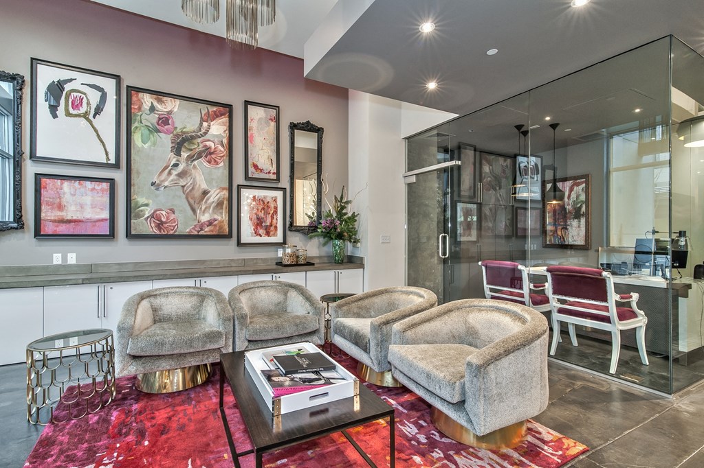 Leasing Office Seating Area at The Louisa Apartments in Portland, Oregon