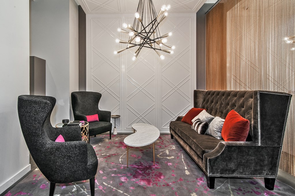 Lobby Seating at The Louisa Apartments in Portland, Oregon