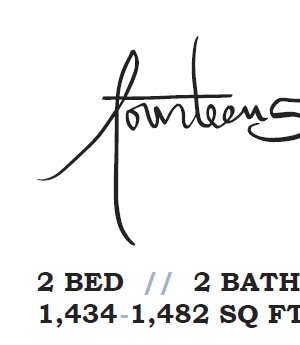 2 Bedroom 2 Bathroom Floor Plan 2 Bedroom 2 Bathroom Floor Plan at Fourteen56, Detroit, 48226