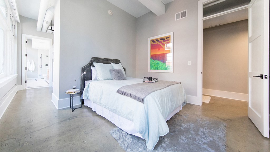 Bedroom with comfy bed at Fourteen56, Michigan, 48226