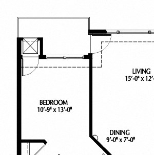808 Berry_One Bedroom_Floor Plan