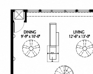 808 Berry_One Bedroom_Floor Plan