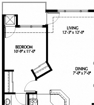 808 Berry_Two Bedroom_Floor Plan