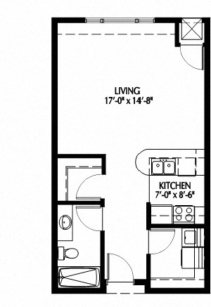 808 Berry_Studio_Floor Plan
