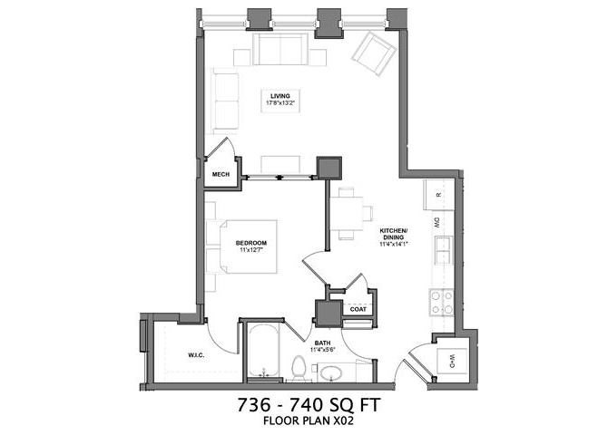 Floor Plans of Arcade Apartments in St Louis, MO