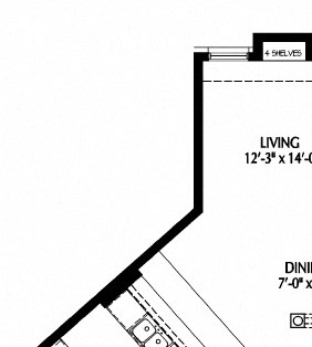 One bedroom floor plan One Bedroom F