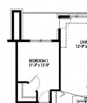 Two Bedroom floor plan Two Bedroom A-A