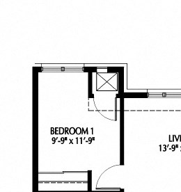 Two Bedroom floor plan Two Bedroom B