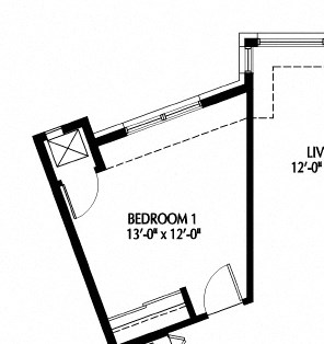 Two Bedroom floor plan Two Bedroom C