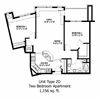 Two Bedroom floor plan Two Bedroom D