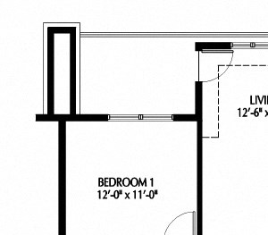 Two Bedroom floor plan Two Bedroom F-A