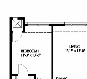 Two Bedroom floor plan Two Bedroom K-AB