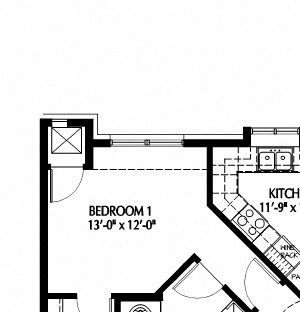 Two Bedroom floor plan Two Bedroom N