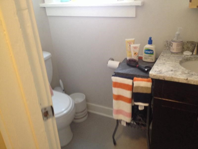 a small bathroom with a toilet and a sink
